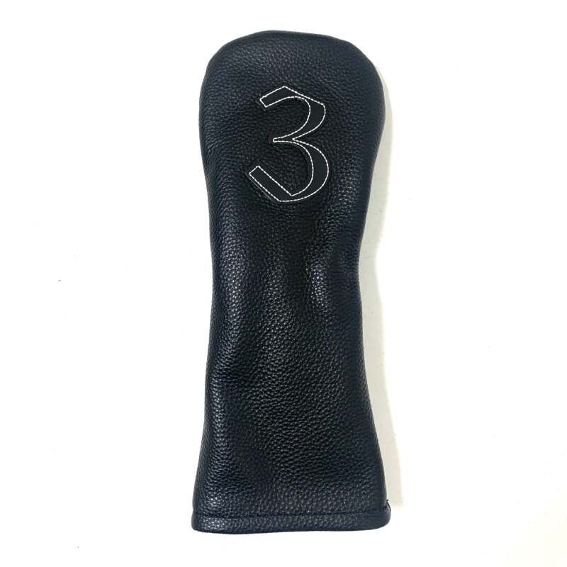 Vessel Leather #3 or #5 Fairway Wood Head Cover - Black - Image 2