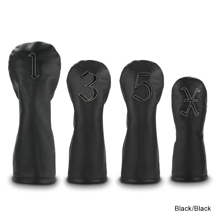 Vessel Leather #3 or #5 Fairway Wood Head Cover - Black