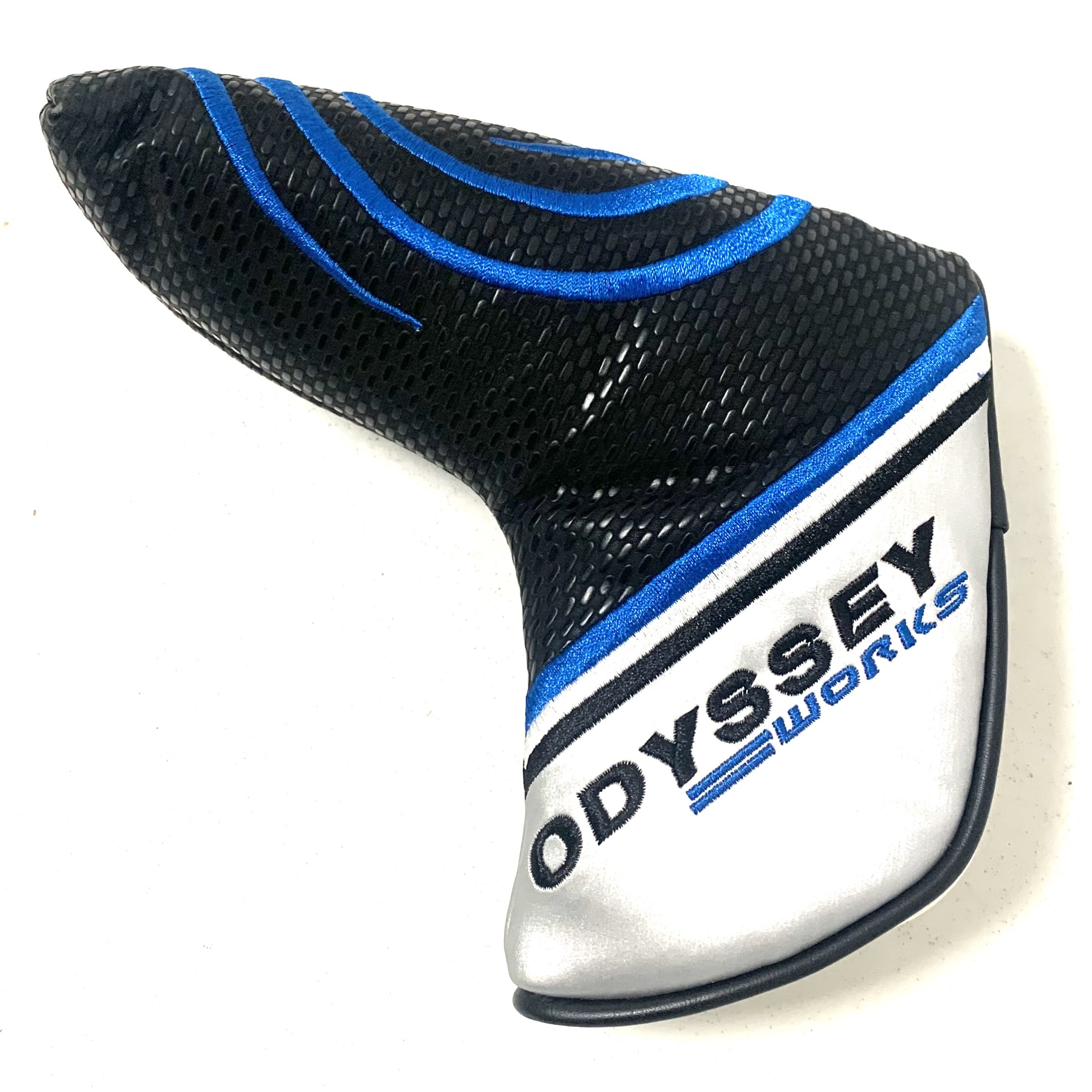 Odyssey Works Putter Headcover - Black, Blue & Silver