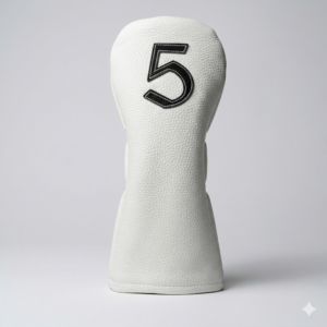 Vessel Leather #5 Wood Head Cover - White