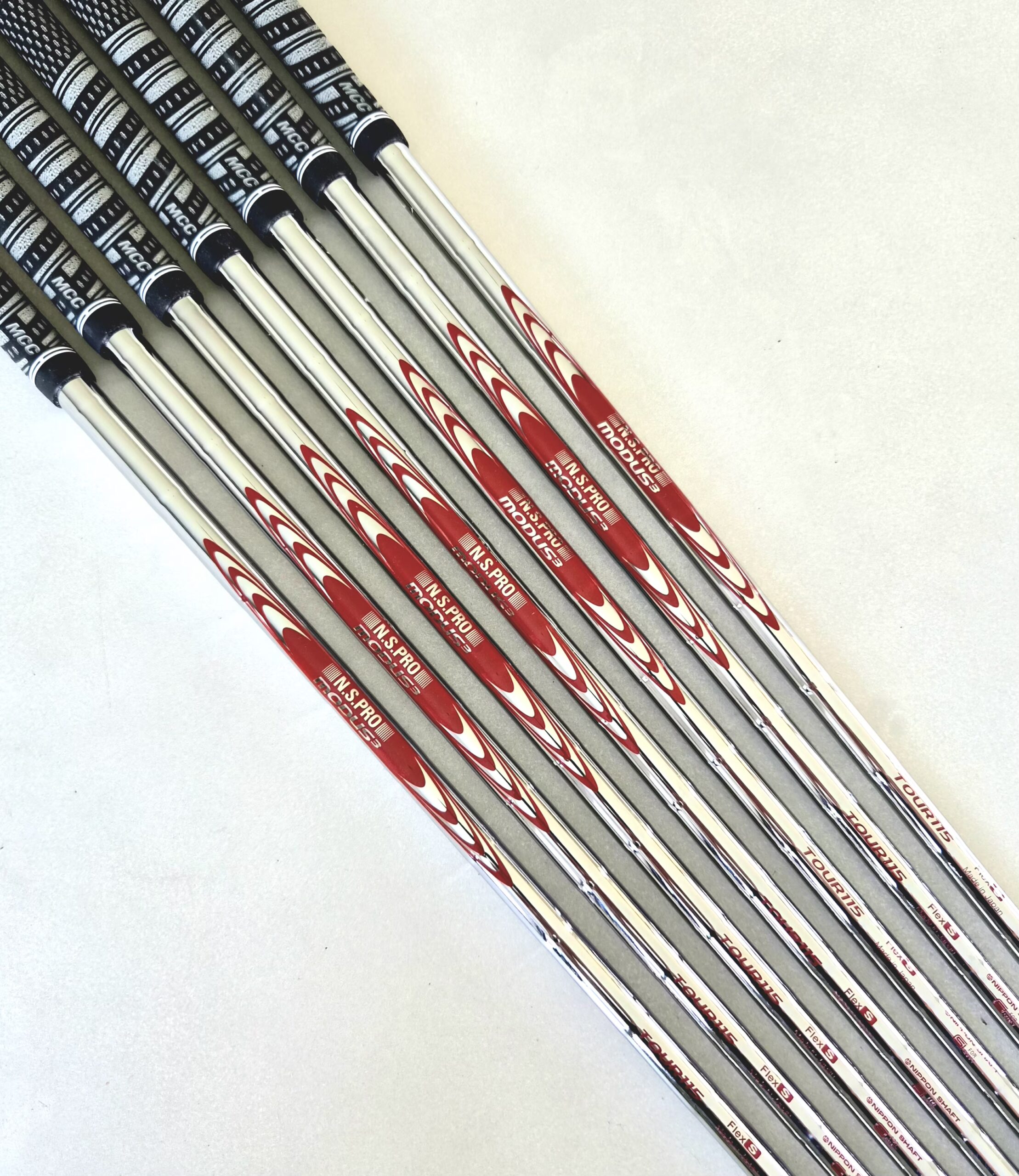 Nippon N.S.Pro Modus 3 Tour 115 #4-P/W Stiff Flex Iron Golf Shafts - (Set of 7) Pulled - Image 2