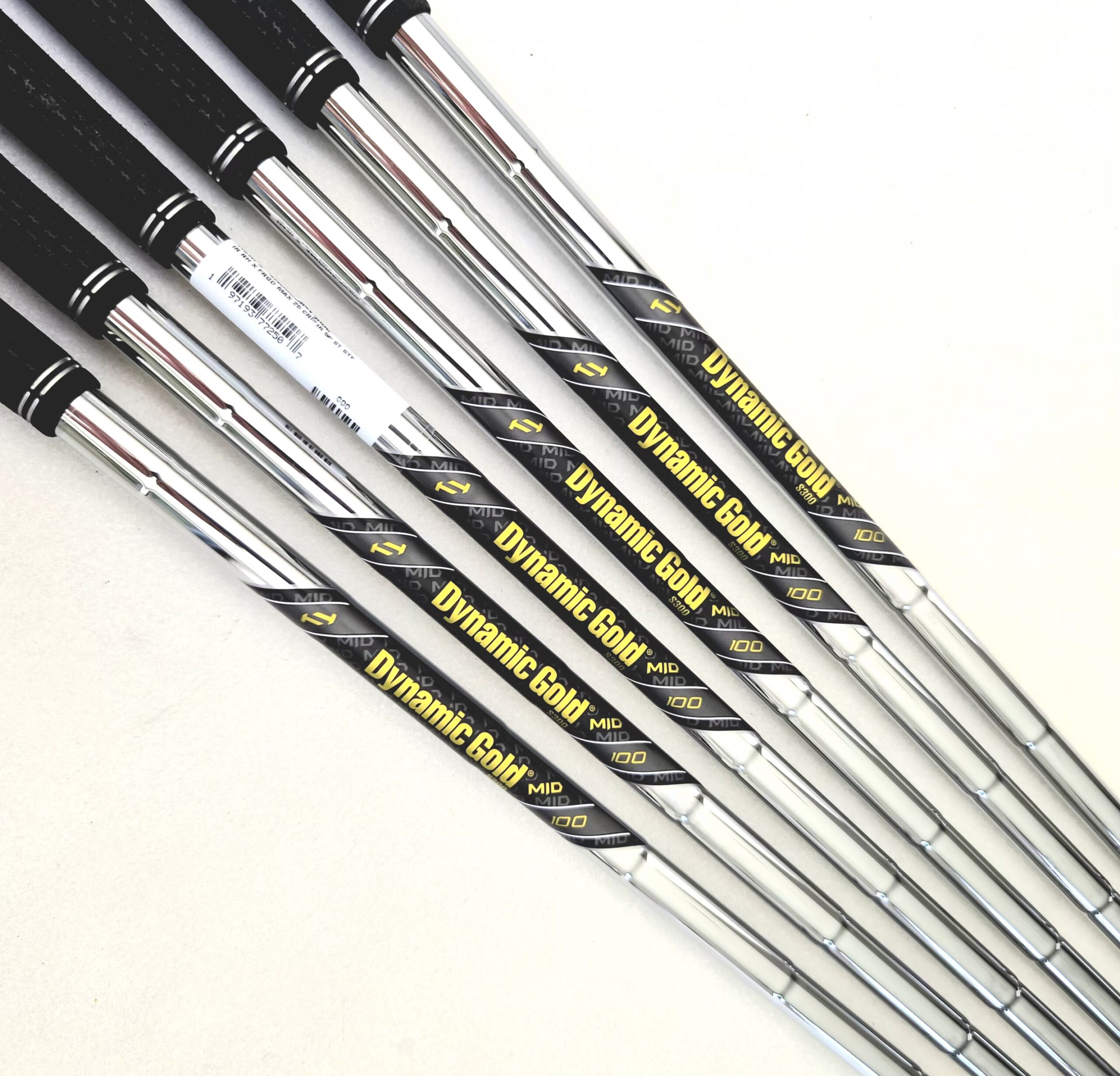 True Temper Dynamic Gold Mid 100 S300 Stiff Flex Golf Iron Shaft Set #5-P/W (6 shafts) - Pulled - Image 2