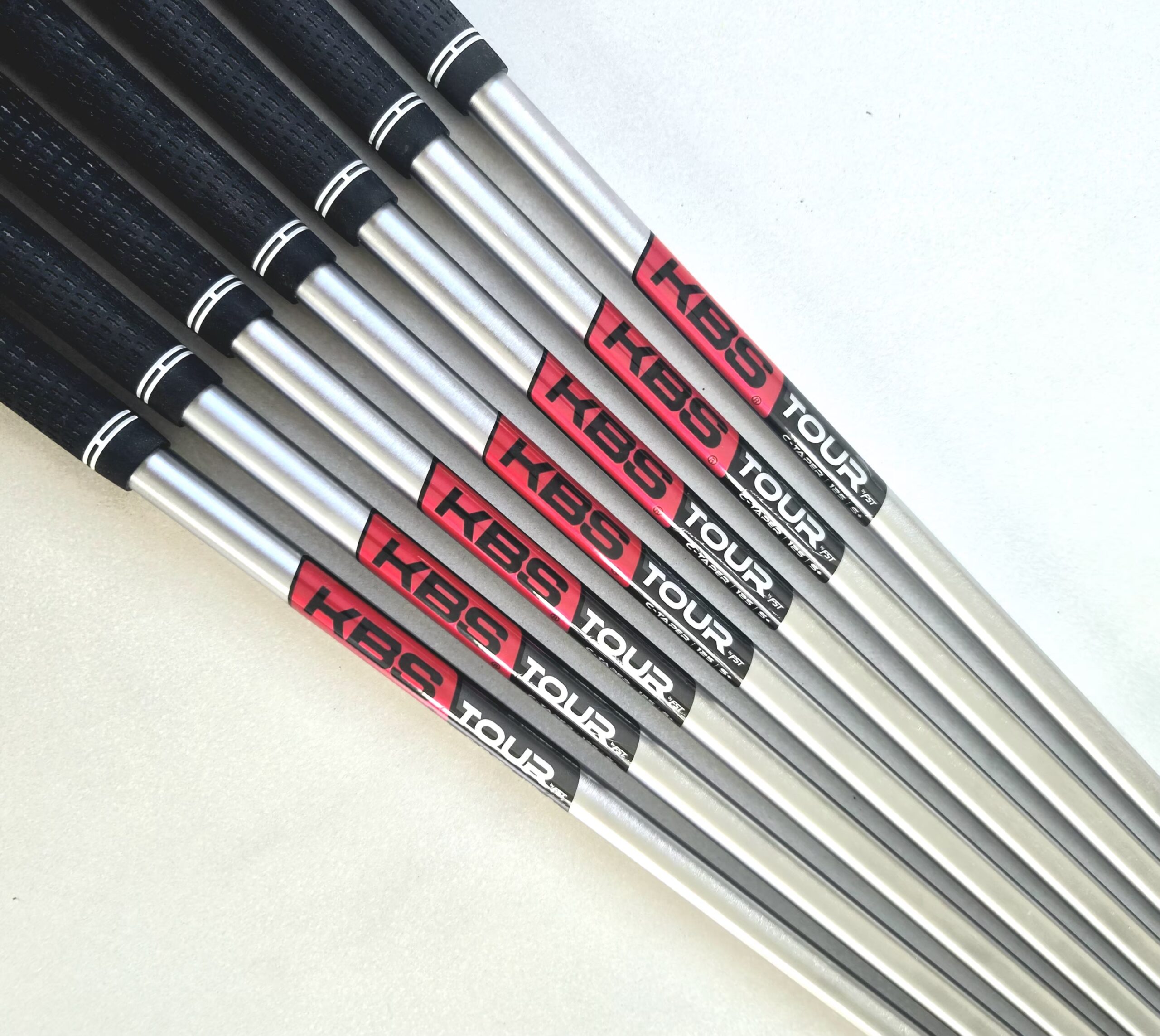 KBS Tour C-Taper 125 Stiff+ Flex Iron Shaft Golf Set 4-P/W (Set of 7) - Professionally Pulled