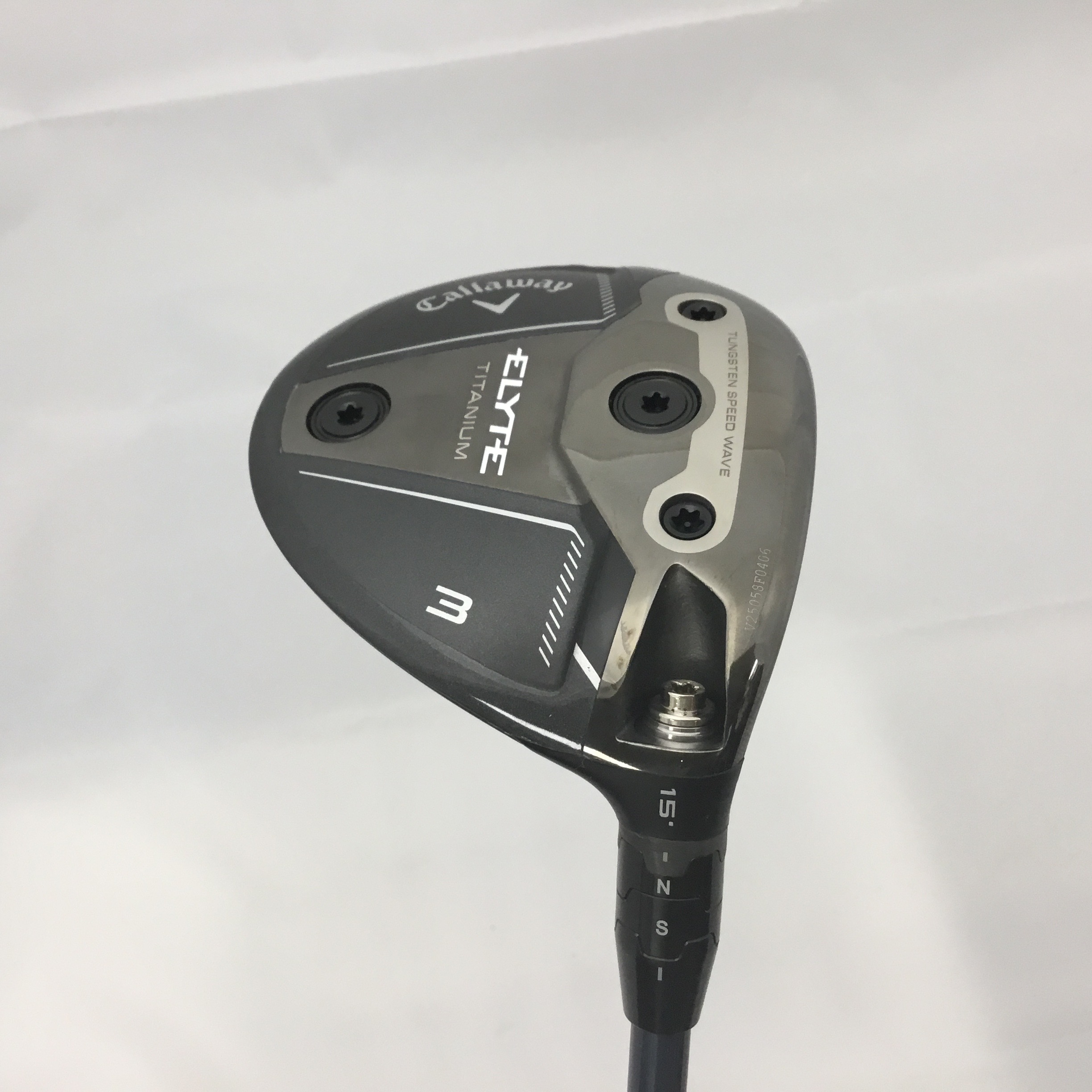 Callaway Elyte Titanium 15° #3 Fairway Wood - Denali Blue 60g Stiff Flex Golf Shaft