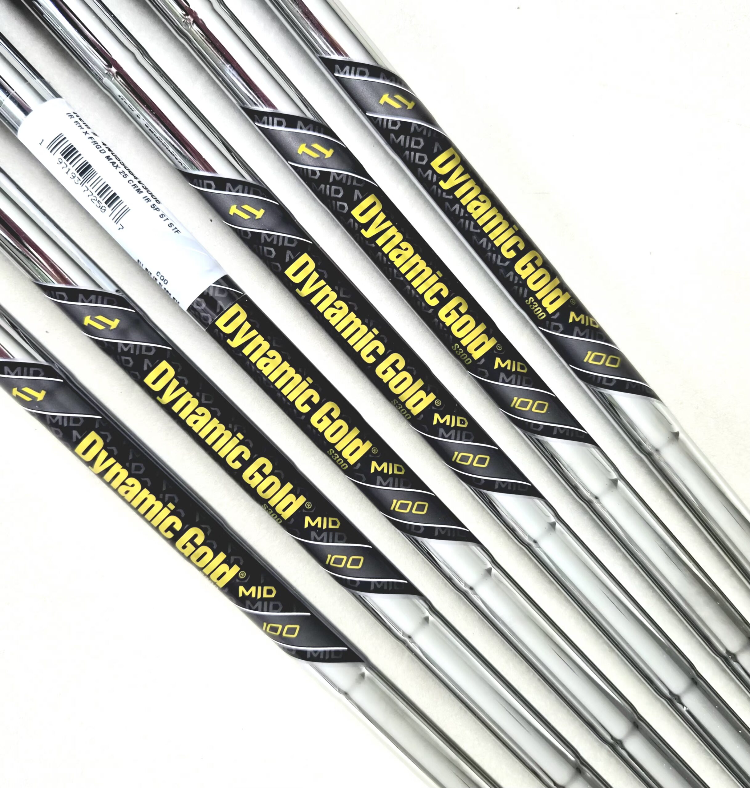 True Temper Dynamic Gold Mid 100 S300 Stiff Flex Golf Iron Shaft Set #5-P/W (6 shafts) - Pulled - Image 2