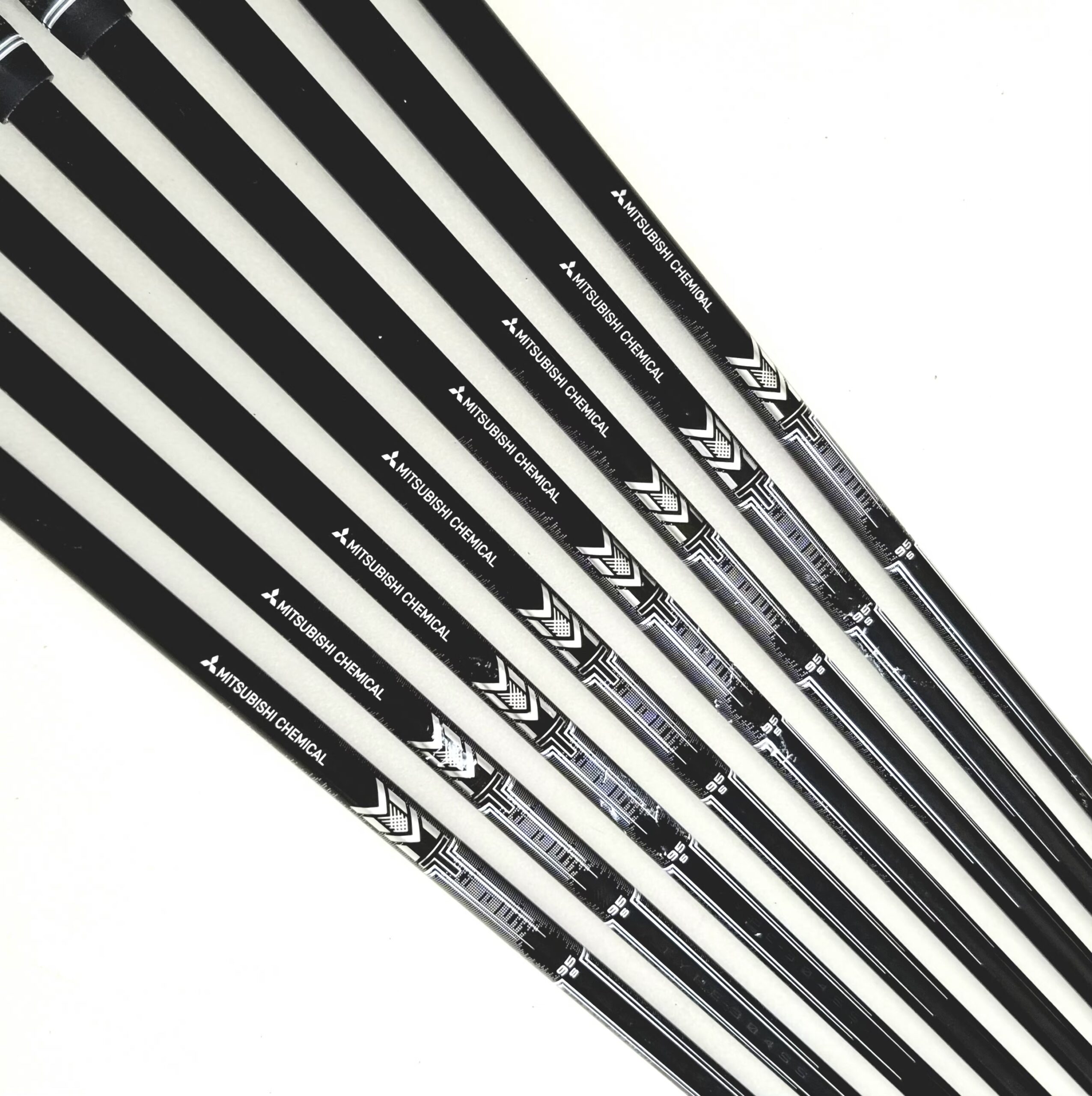 Mitsubishi MMT 95 #3-P/W Stiff Flex Iron Golf Shafts Set - (Set of 8) Professionally Pulled