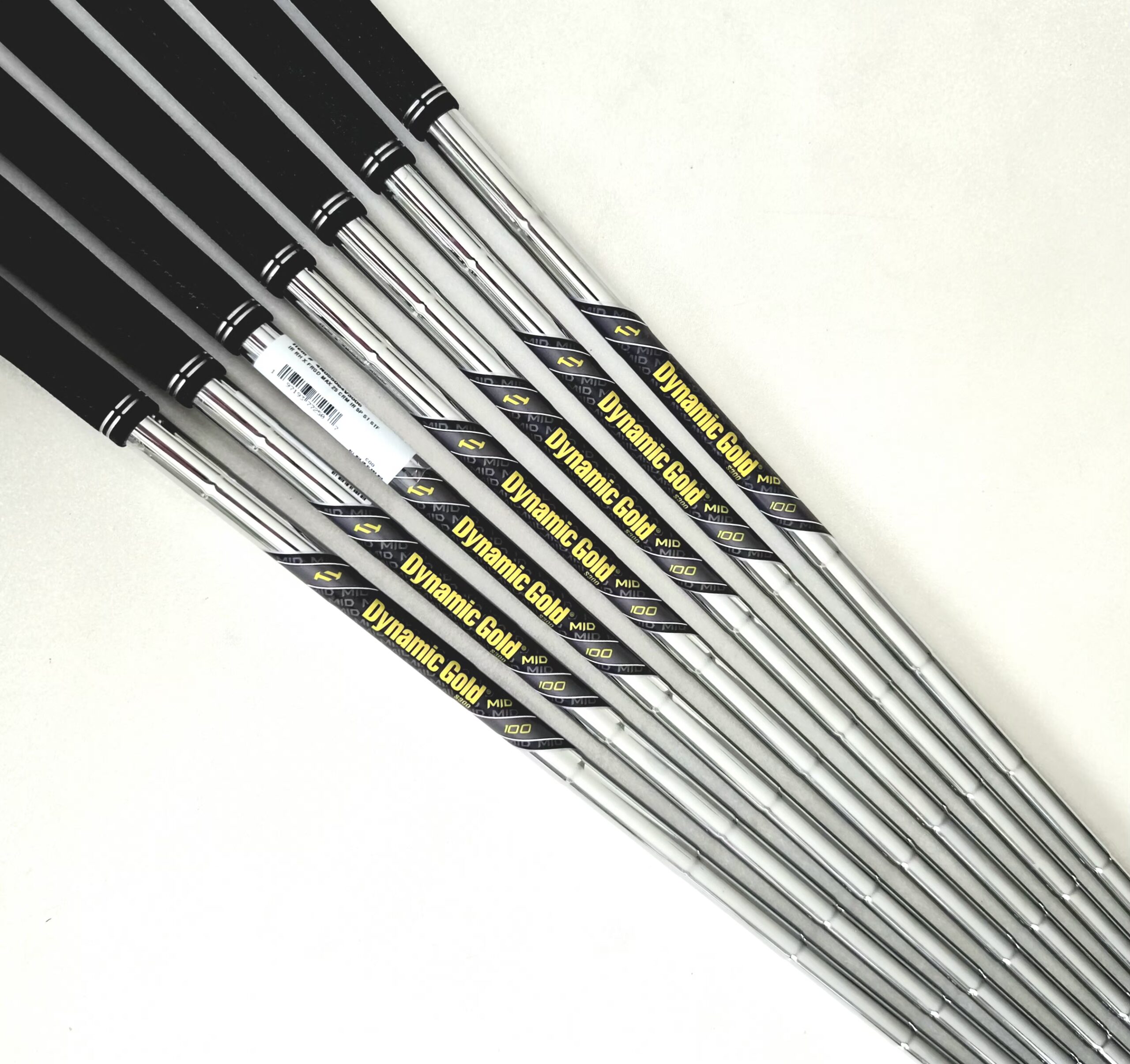 True Temper Dynamic Gold S300 Mid 100 Stiff Flex Golf Iron Shaft Set #4-P/W (7 shafts) - Pulled