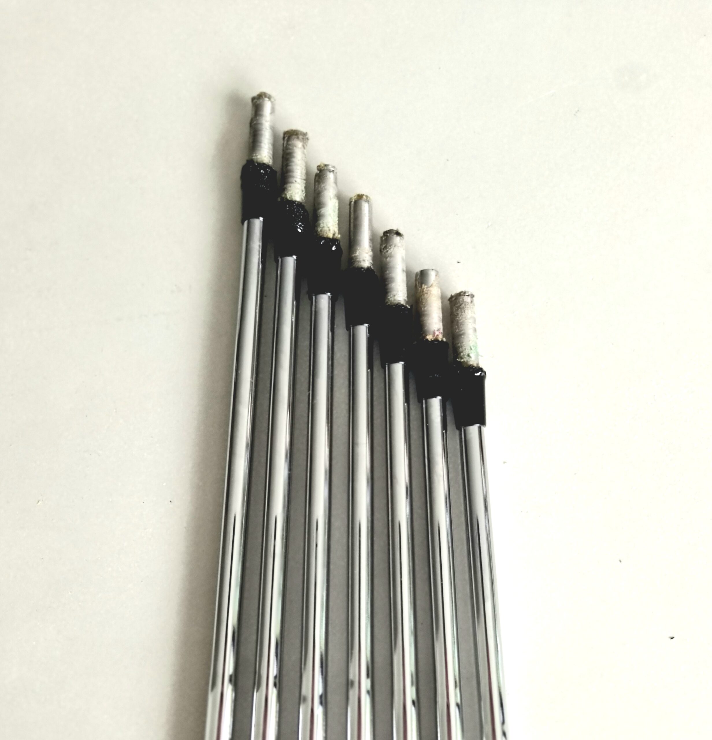 KBS $-Taper 130 X-Stiff Flex Golf Iron Shaft Set #4-P/W (7 shafts) - Professionally Pulled - Image 3